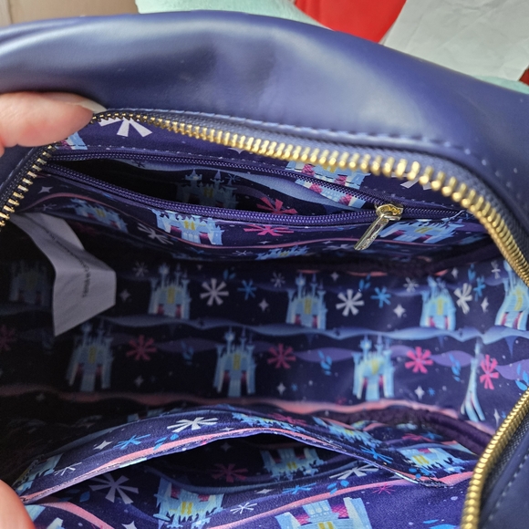 Loungefly Princess Print Bag - Navy - Picture 4 of 7